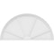 Ekena Millwork Half Round 4 Spoke Architectural Grade PVC Pediment, 56"W x 28"H x 2"P PEDPS056X280HRO04 - alternate 3